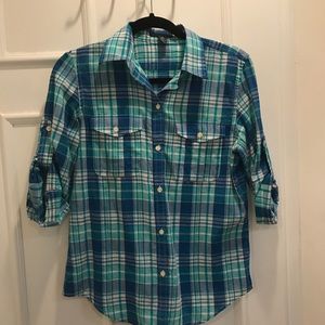 Ralph Lauren cotton button plaid shirt